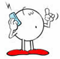 CArtoon talking on cell phone